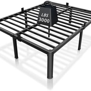 ROIL King Size Bed Frame | 14 Inch Metal Platform | Heavy Duty Steel Slats | No Box Spring Needed | Noise-Free Design |