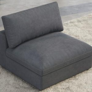 PaPaJet Modular Sectional Sofa, 38 Inches Down Filled, Comfy Grey Linen Couch for Living Room, Versatile Design, Perfect