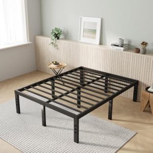 Novilla Queen Bed Frame - 14 Inch Heavy Duty Metal Platform Bed with Storage Space | Easy Assembly, No Box Spring Needed